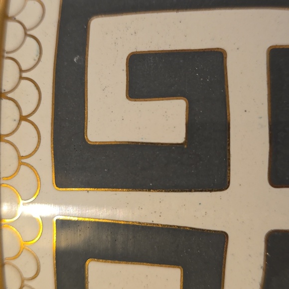 Greek Key Cloisonne Vase, Charcoal, Retail  Price $295.00US, Size Medium - Picture 10 of 12